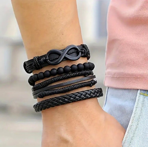 4er set herren armbänder - set,