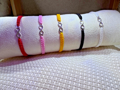 Makramee armband infinity - armband,