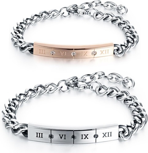Paar armbänder edelstahl - armbänder,