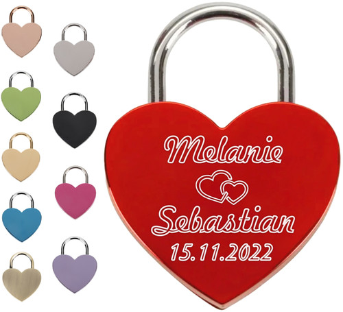Liebesschloss graviert mit - liebesschloss,