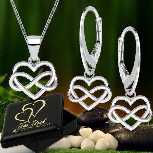 Unendlichkeit herz schmuckset - herz,